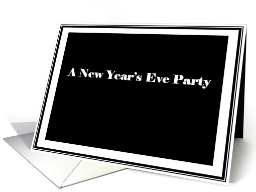 simply black - a new year's eve party invitation card (875318)