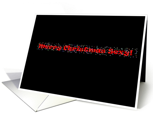 simply black - merry christmas sexy card (878087)