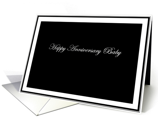 simply black - happy anniversary baby - I love you card (878721)