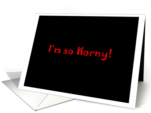 I'm so Horny - Simply Black card (917025)