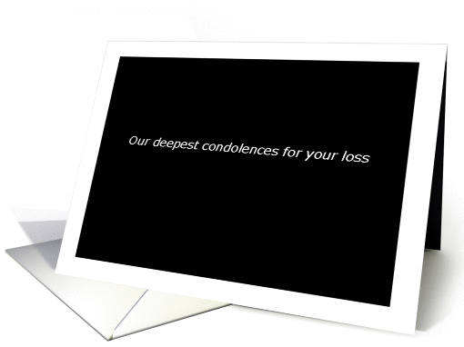 Condolences - Simply Black card (936261)