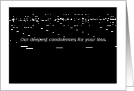 Our Condolences - Simply Black card