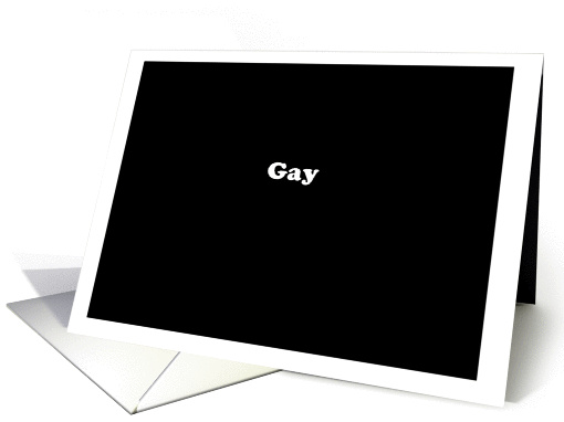 Gay - Simply Black card (959653)