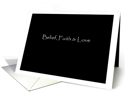 Belief, Faith & Love - Simply Black card (960675)