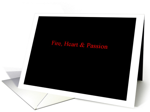 Fire, Heart & Passion - Simply Black card (960677)