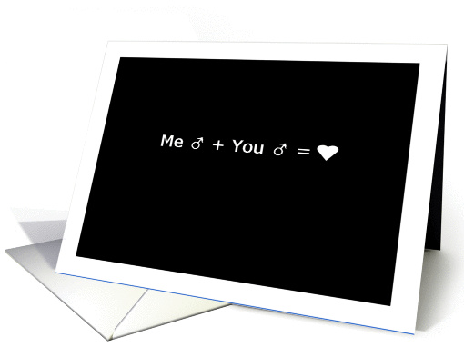 Gay Love - Simply Black card (999931)