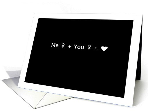 Lesbian Love - Simply Black card (999933)