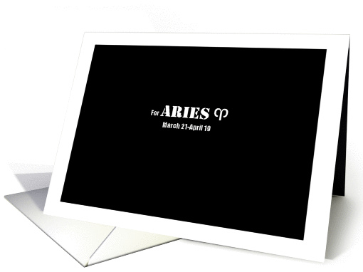 Aries - Simply Black card (999959)