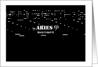 Aries - Simply Black card