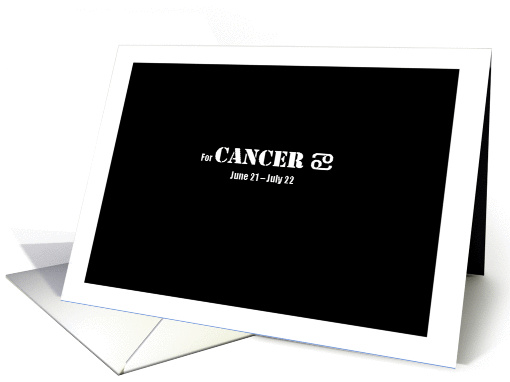 Cancer - Simply Black card (999969)