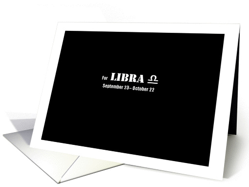 Libra - Simply Black card (999981)