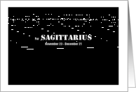 Sagittarius - Simply Black card