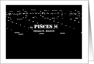 Pisces - Simply Black card
