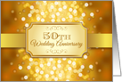 Bokeh 50th Golden Wedding Anniversary Invitation card