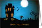 Zombie Graveyard Halloween card