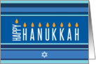 Striped Hanukkah Candles card