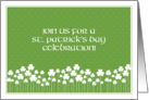 Shamrock Garden St. Patrick’s Day Party card