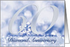 60th Diamond Anniversary Invitation card