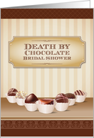 Death by Chocolate Bridal Shower Invitation card