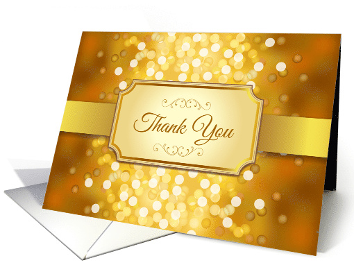 Bokeh 50th Wedding Anniversary Thank You card (1113830)