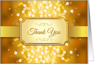 Bokeh 50th Wedding Anniversary Thank You card