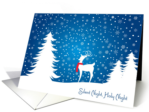 Reindeer in a Snowy Forest Christmas card (1173606)