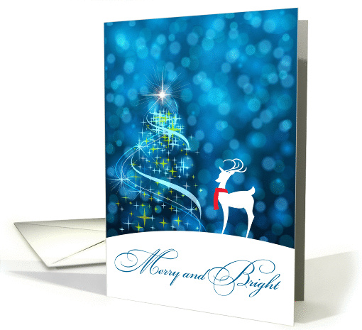 Reflecting Reindeer with Christmas Tree card (1173610)