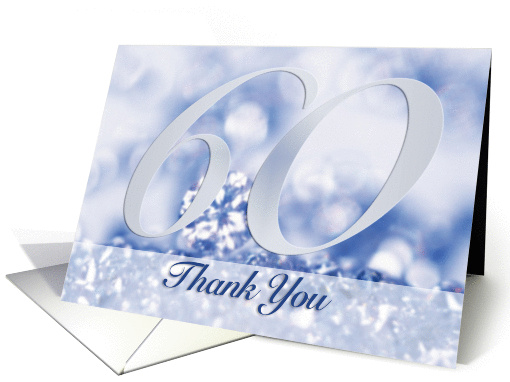 60th Anniversary Diamond Thank You card (969329)