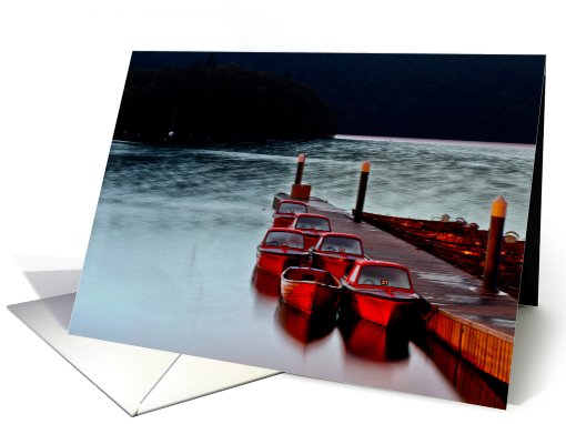 Birthday - Red motor boats card (706737)