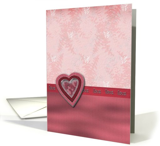 Love card with heart shaker card (792850)