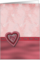 Love card with heart shaker card