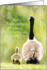 Happy Mother’s Day Thanks Mom Adorable Goose and Gosling card