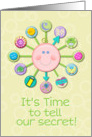 We’re Expecting New Baby Announcements Cute Baby Clock card