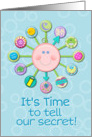 We’re Expecting Baby Boy Announcements Cute Baby Clock card