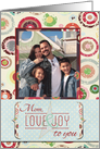 Happy Holidays Mom Sending Love and Joy Photo Card