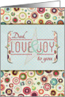 Dad Love and Joy to you Merry and Bright Holidays card