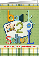 Kindergarten Back to School Have Fun Crazy Letters card