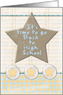 High School Back to School Stars and Notebook Paper card