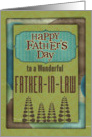 Happy Father’s Day Wonderful Father-in-Law Trees and Frame card