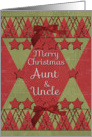 Merry Christmas Aunt & Uncle Scrapbook Style Stars and Glitter Effects card