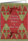 Merry Christmas Sister & Brother in Law Scrapbook Style Stars card