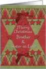 Merry Christmas Brother & Sister in Law Scrapbook Style Stars card