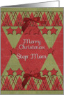 Merry Christmas Step Mom Scrapbook Style Stars and Glitter card