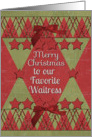 Merry Christmas to our Favorite Waitress Scrapbook Style Stars card