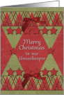 Merry Christmas to our Housekeeper Scrapbook Style Stars card