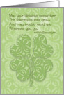 Happy St. Patrick’s Day Irish Blessing Four Leaf Clover card