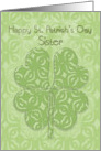 Happy St. Patrick’s Day Sister Irish Blessing Four Leaf Clover card