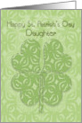 Happy St. Patrick’s Day Daughter Irish Blessing Four Leaf Clover card