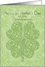 Happy St. Patrick’s Day Grandparents Irish Blessing Four Leaf Clover card