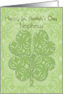 Happy St. Patrick’s Day Nephew Irish Blessing Four Leaf Clover card